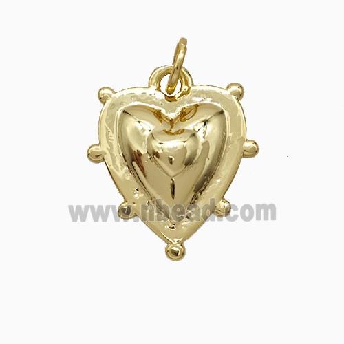 Copper Heart Pendant Gold Plated