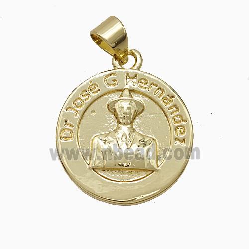Dr Jose Charms Copper Pendant Gold Plated