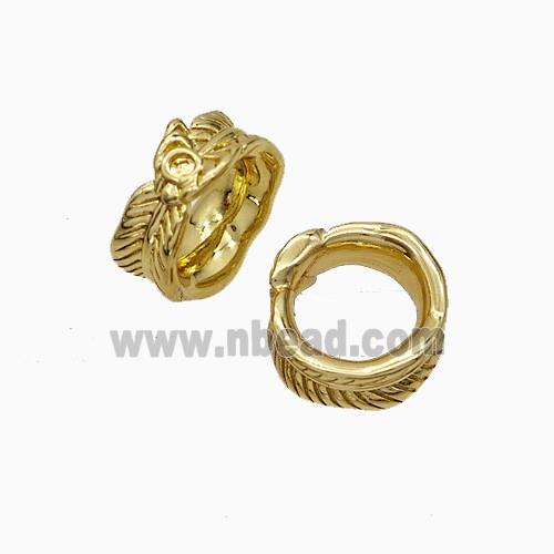 Copper Leaf Beads Gold Plated