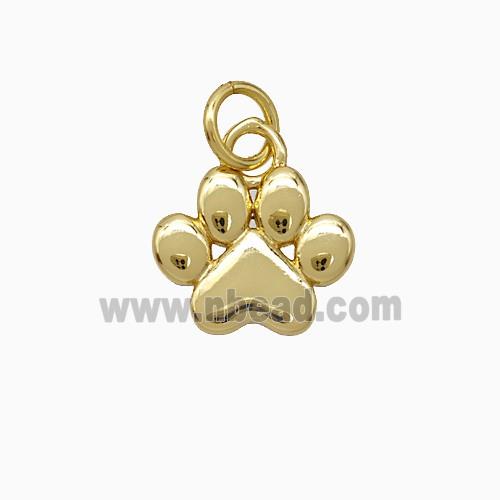 Paws Charms Copper Pendant Gold Plated