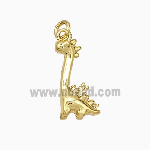 Copper Dinosaur Pendant Gold Plated
