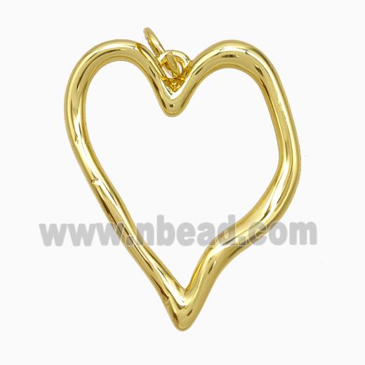 Copper Heart Pendant Gold Plated