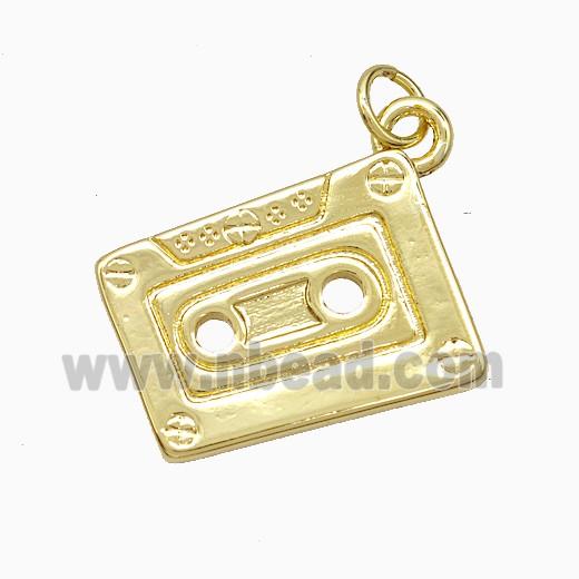 Copper Cassette Pendant Gold Plated
