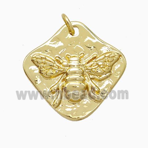 Copper Honeybee Pendnat Gold Plated