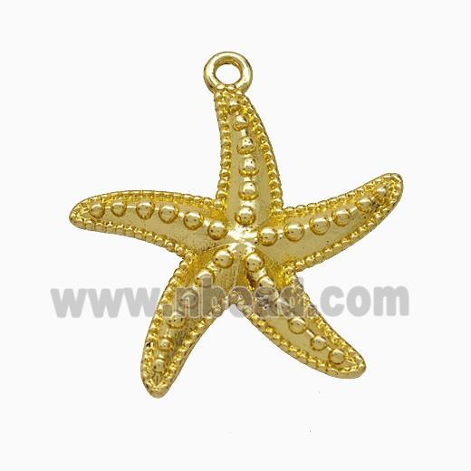 Copper Starfish Pendant Gold Plated