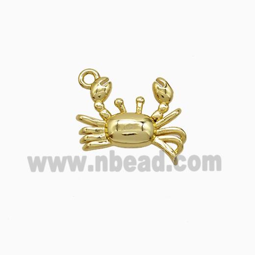 Copper Crab Pendant Gold Plated