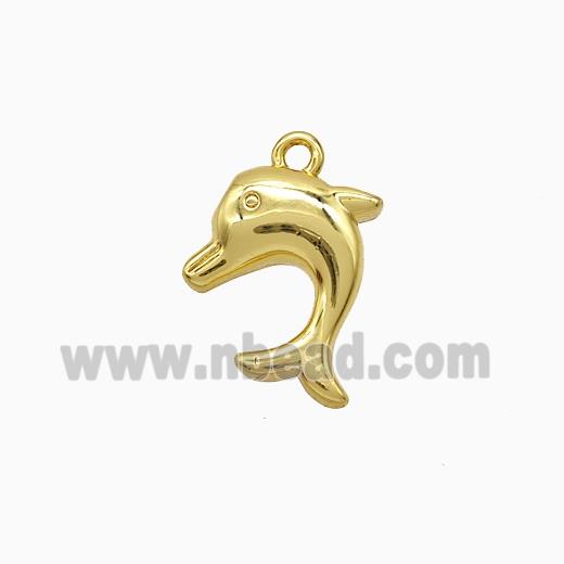 Copper Dolphin Pendant Gold Plated