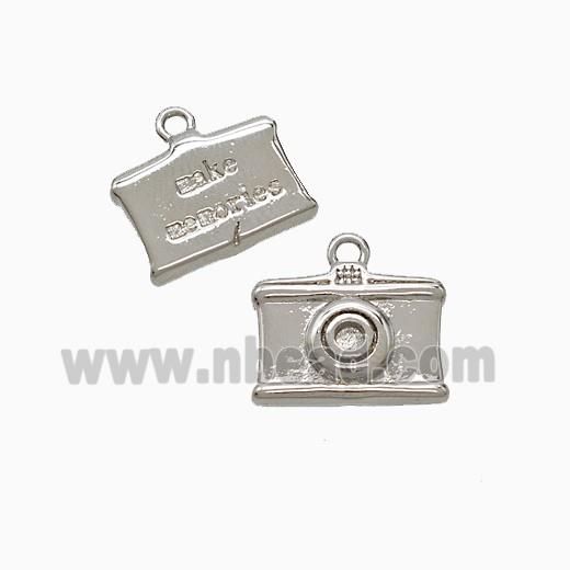 Copper Camera Charms Pendant Platinum Plated