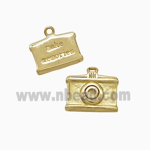 Copper Camera Charms Pendant Gold Plated
