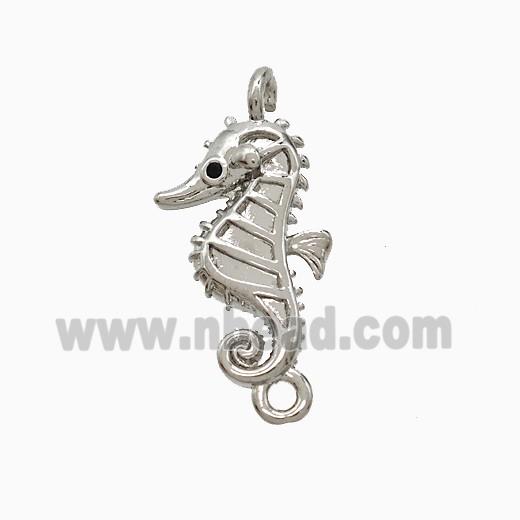Copper Seahorse Pendant Platinum Plated