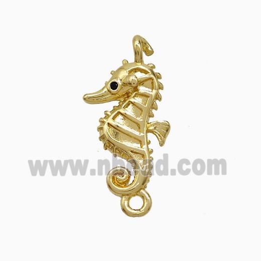 Copper Seahorse Pendant Gold Plated
