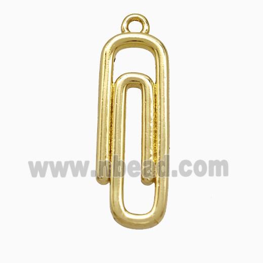 Copper Clip Pendant Gold Plated