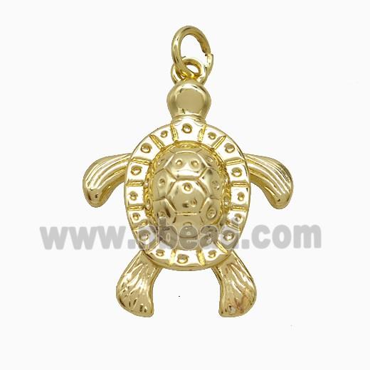 Copper Tortoise Pendant Gold Plated