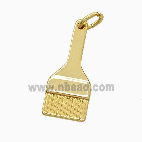Copper Brush Charms Pendant Gold Plated