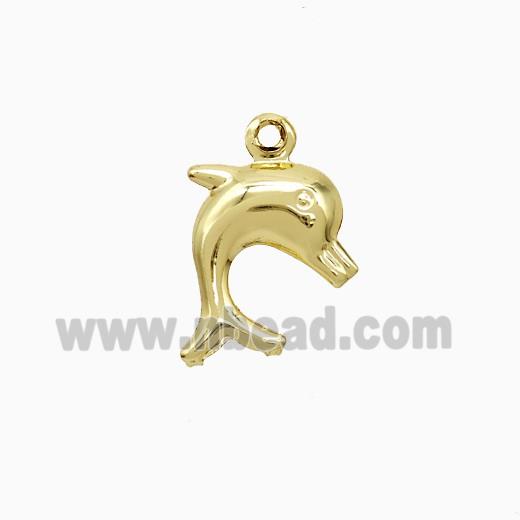 Copper Dolphin Pendant Gold Plated