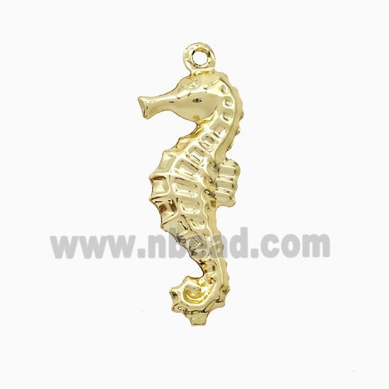 Copper Seahorse Pendant Gold Plated