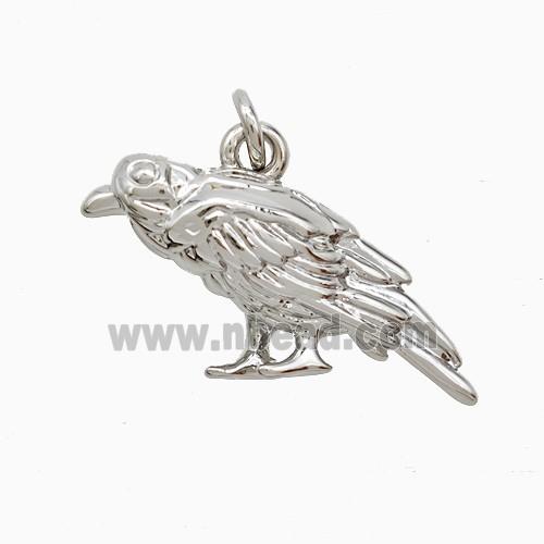 Copper Birds Pendant Platinum Plated