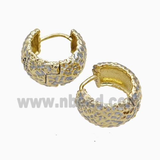 Copper Hoop Earrings Platinum Gold Plated