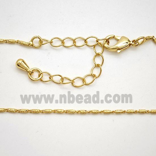 Copper Necklace Chain Gold Plated