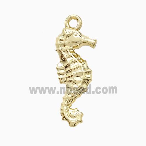 Copper Seahorse Pendant Gold Plated