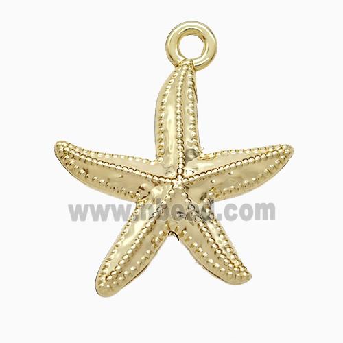 Copper Starfish Pendant Gold Plated