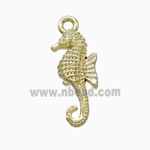 Copper Seahorse Pendant Gold Plated