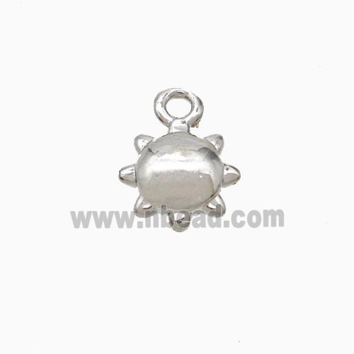 Copper Sun Pendant Platinum Plated