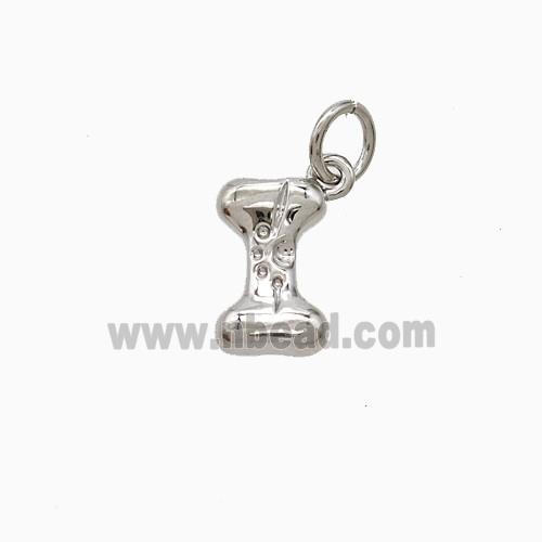 Copper Dumbbell Pendant Sports Platinum Plated