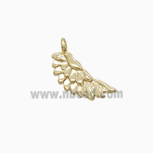 Copper Angel Wings Pendant Gold Plated