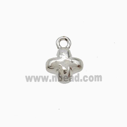 Copper Cross Pendant Platinum Plated