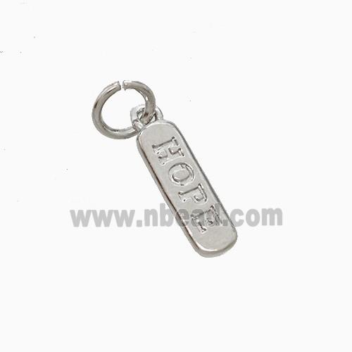 Copper Hope Pendant Platinum Plated
