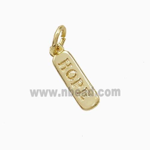 Copper Hope Pendant Gold Plated