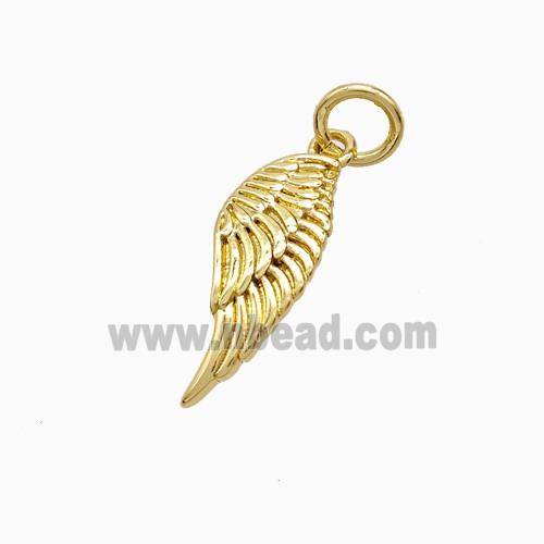 Copper Angel Wings Pendant Gold Plated