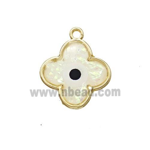 Copper Pendant Pave Resin, Gold Plated