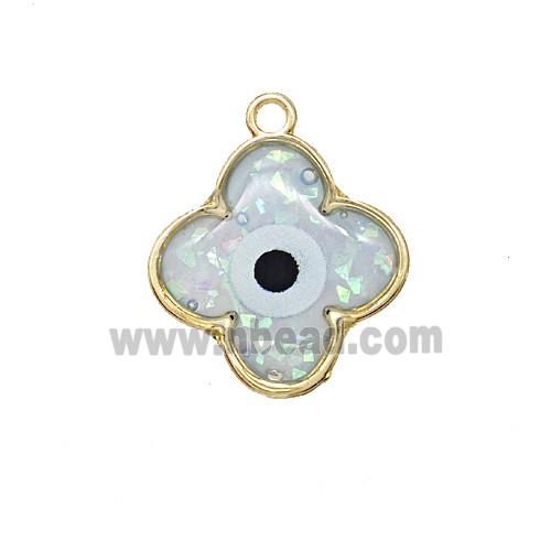 Copper Pendant Pave Resin, Gold Plated