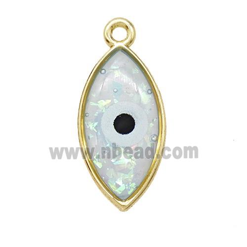 Copper Pendant Pave Resin, Gold Plated