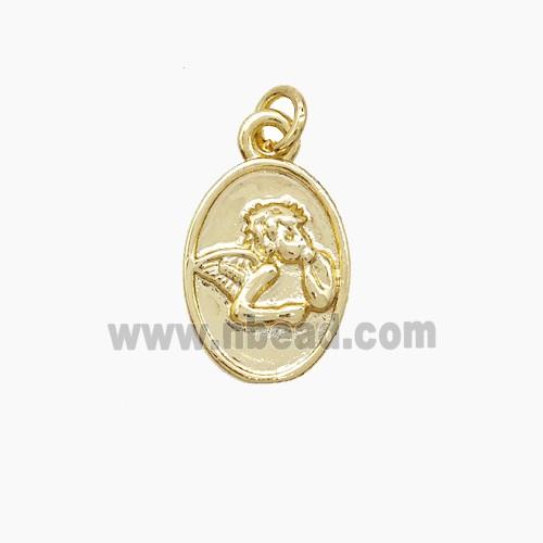 Copper Angel Pendant Gold Plated