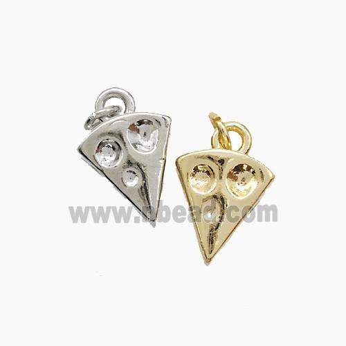 Pizza Charms Copper Pendant Mixed
