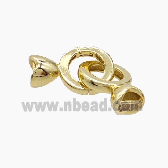 Copper Cordend Clasp Gold Plated