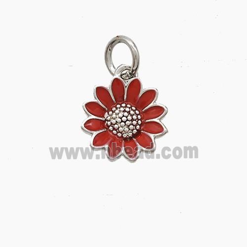 Enamel Copper Pendant, Gold Plated