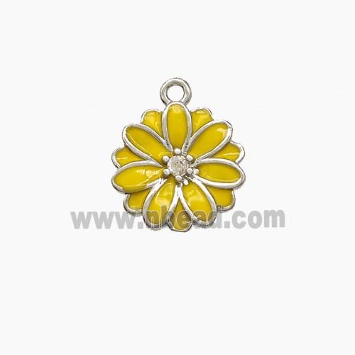 Enamel Copper Pendant, Gold Plated