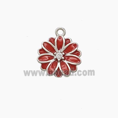 Enamel Copper Pendant, Gold Plated
