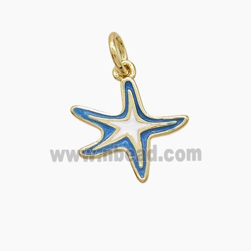 Enamel Copper Pendant, Gold Plated
