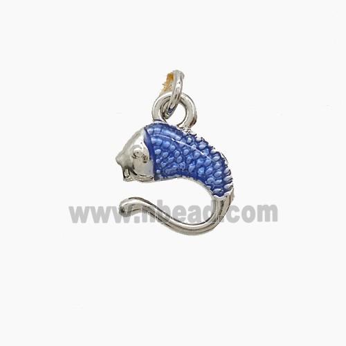 Enamel Copper Pendant, Gold Plated