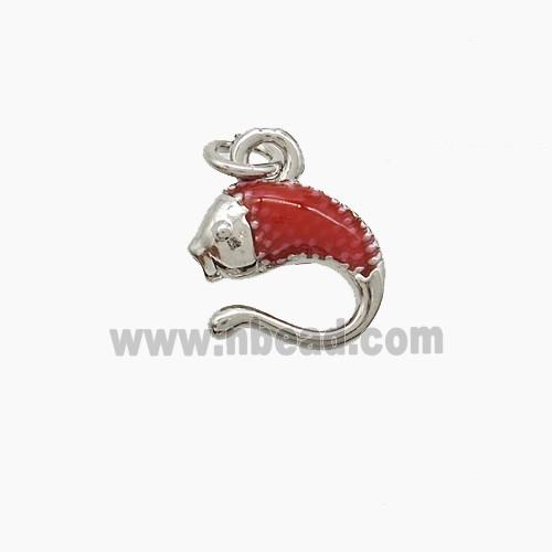 Enamel Copper Pendant, Gold Plated
