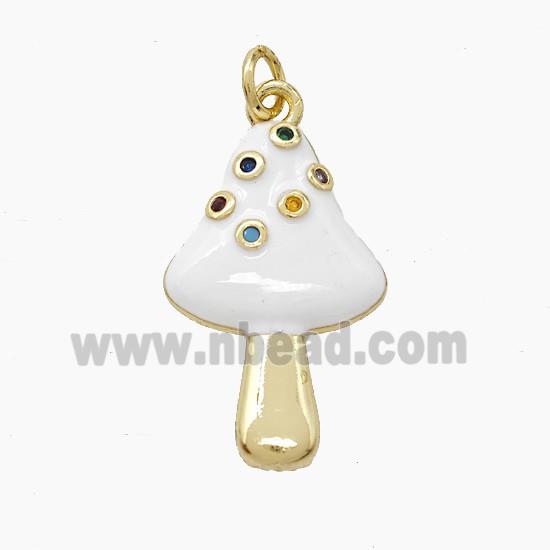 Enamel Copper Pendant, Gold Plated