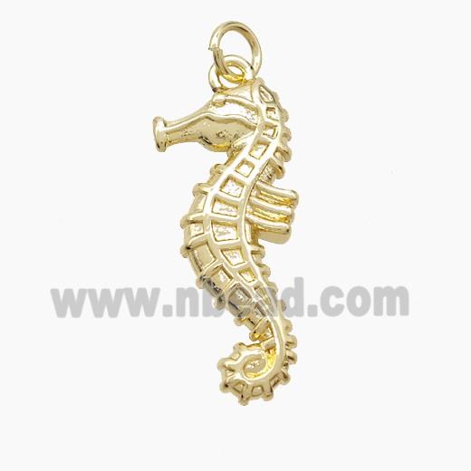 Copper Seahorse Pendant Gold Plated