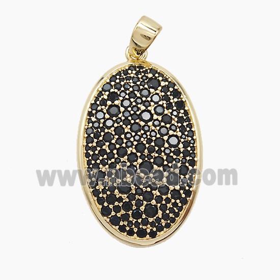 Copper Pendant Pave Zircon, Gold Plated