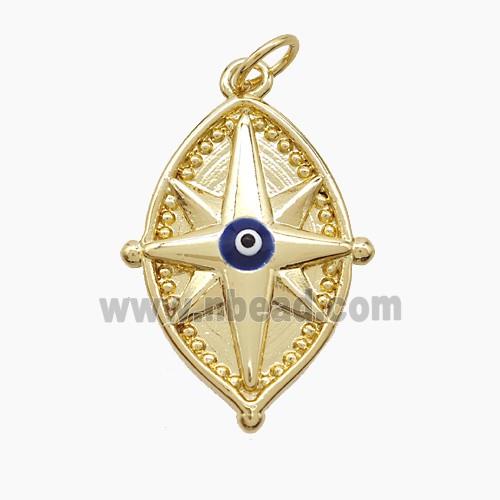 Copper Northstar Pendant Eye Gold Plated