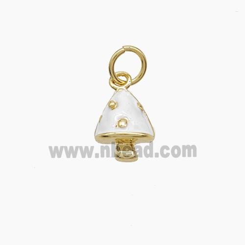 Enamel Copper Pendant, Gold Plated